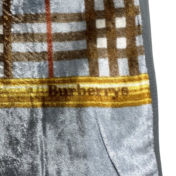 Burberry Blue and Brown Plaid Scarf - Picture 5 of 8